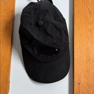 Black Cap with Embroidered Buffalo Design
